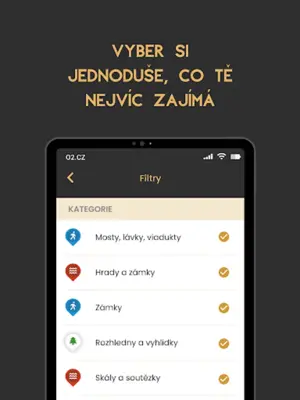 Úžasná místa - tipy na výlety android App screenshot 4